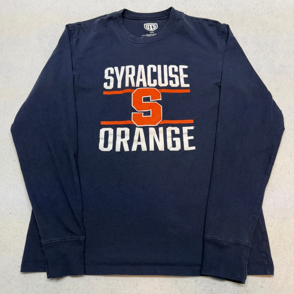 Syracuse Orange Long Sleeve Shirt Mens Medium Navy Blue‎ NCAA Collegiate Tee
